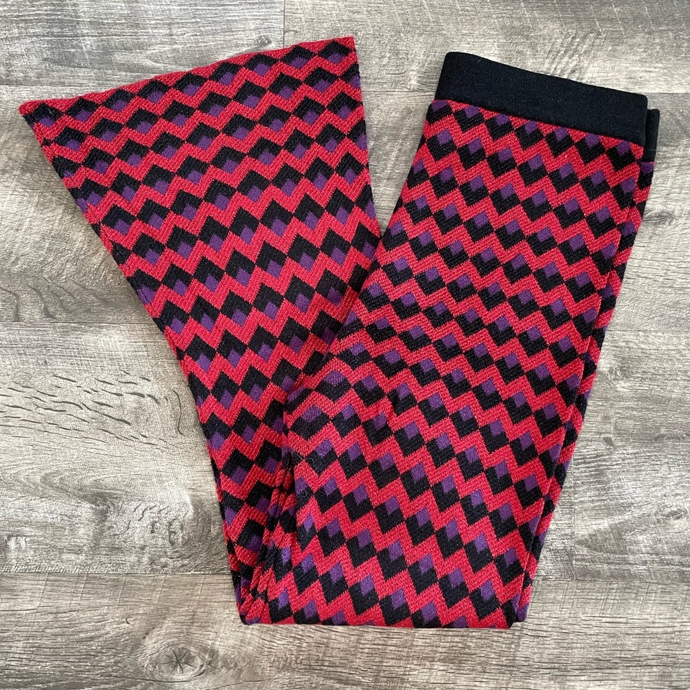 Zara Knit geometric print flare pants ♦️🟪 - Picture 9 of 15